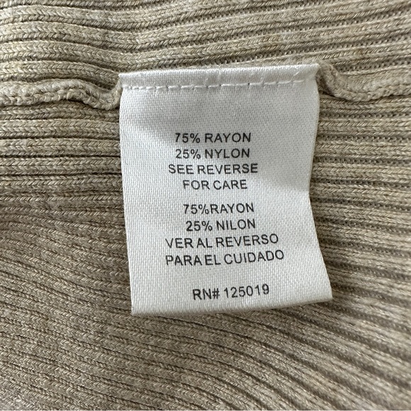 Joseph A Oatmeal ribbed dolman shirt size XL - Picture 7 of 8